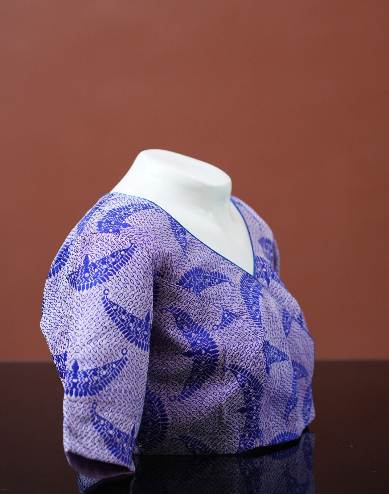 V-NECK ANGRAKHA STYLED BLOUSE WITH JOON BIRI MOTIF